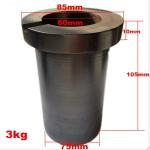 Single Ear Graphite Clay Crucible for Smelting Gold Silver Metal at High