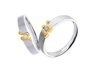 Quality Non mainstream Diamond Stitching 18K Matching Promise Rings wholesale