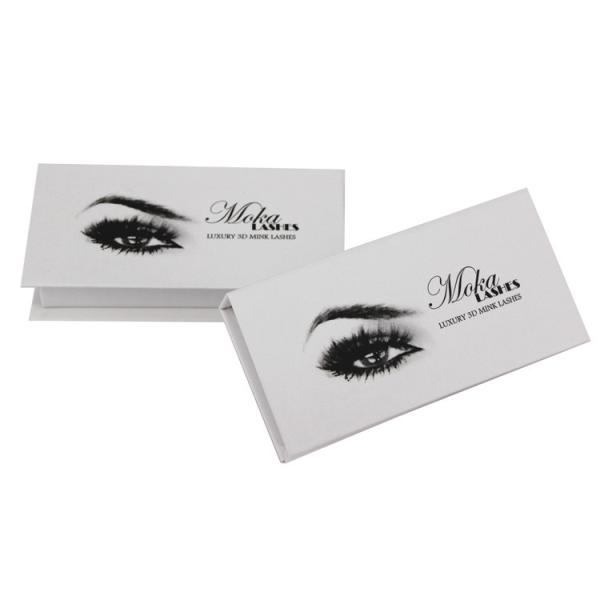 custom white eyelash packaging box with window luxury lash gift box bespoke lash