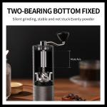 Quiet Conical Burr Manual Coffee Grinder Aluminium Alloy Stainless Steel 25g