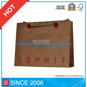 Quality Custom Brown Kraft Paper Shopping Gift Bag wholesale