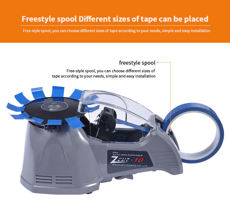Auto Turntable Tape Dispenser Zcut 870 25mm Width ABS Material