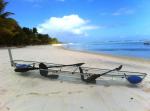 2 Seats Plastic Transparent Paddle Fishing Rowing Boats 338*93*35cm