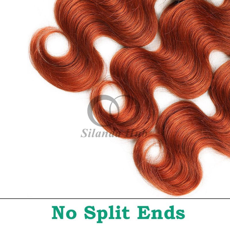 #T1B/Ginger Body Wave Remy Human Hair Bundles Sew In Weave Bundles Brazilian Bundle Deals