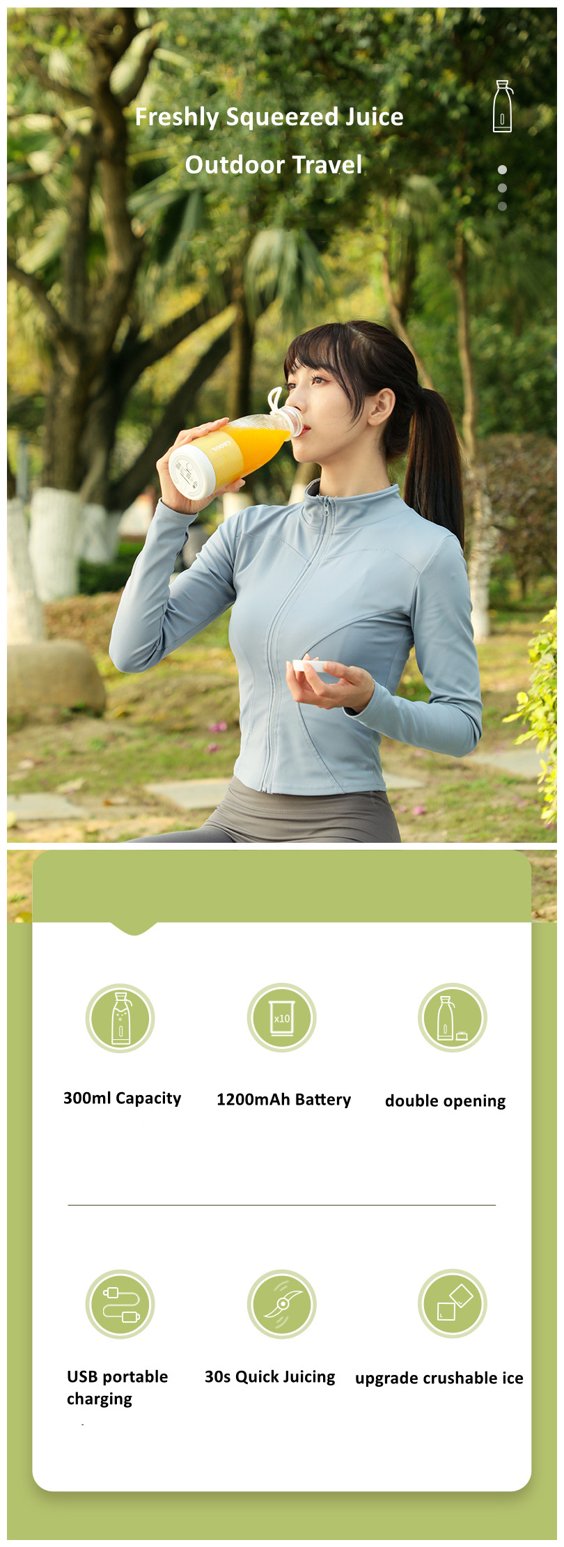 New Design Electric Mini Juicer Blender USB Rechargeable Wireless Smoothie Mixer Fast Portable Juicer Cup For Outdoor