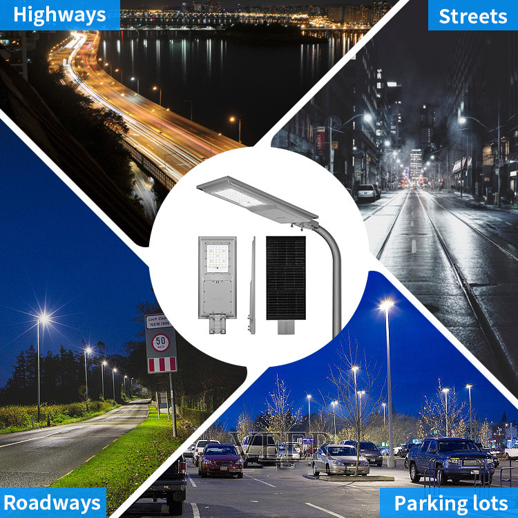 Aluminium Integrated All In One Solar LED Street Light Motion Sensor Inbuilt Battery 300 Watt