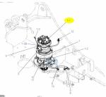 Sk75-8 Hydraulic Excavator Swing Motor YT15V00016F1 YT15v00005f2