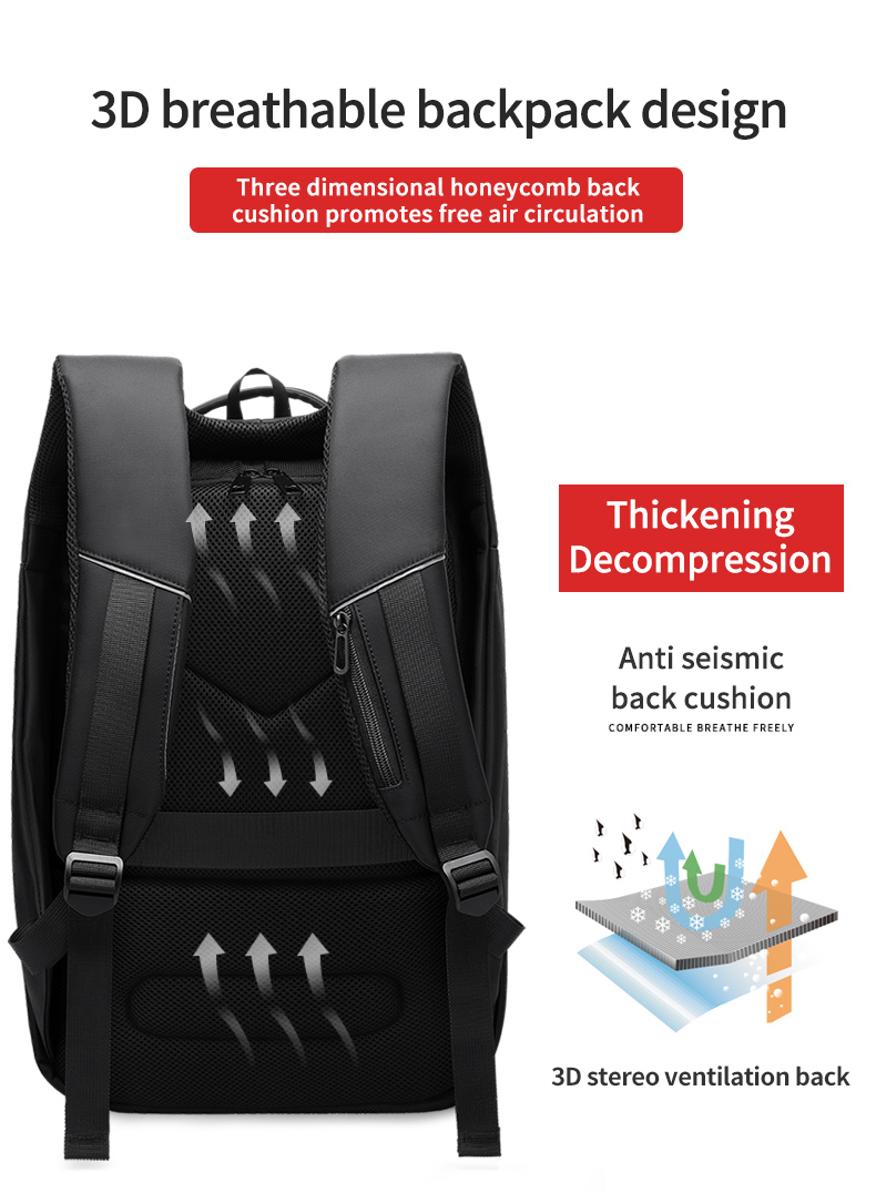 High quality products men's waterproof 17 inch Laptop Backpack Travel Business Backpack