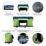 Factory Supply 2020 Outdoor Camper Camping Black ABS Plastic Hard Shell Roof Top