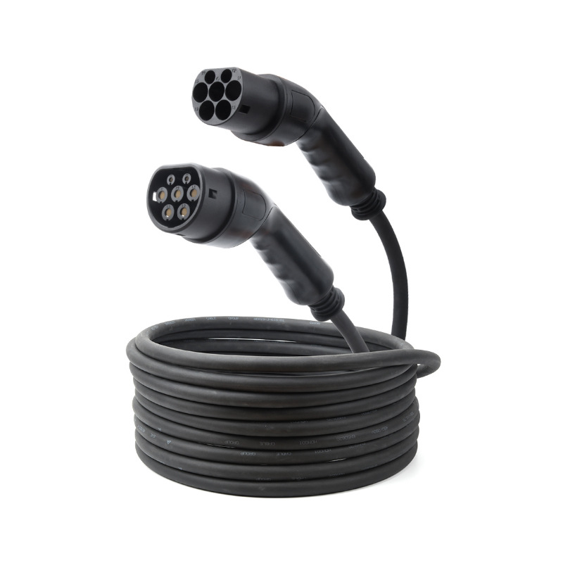3 Phase 32A Portable Electric Car Charger Cable Extension Cable Dual Head for Type 2 Convenient and Portable at Workerbee