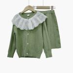 New Spring Fall Girl's Dress Sweater Suit For Little Girl Kids Children's