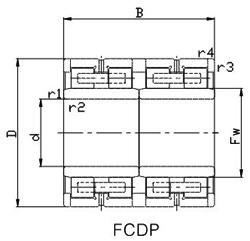 Quality Rolling Mill Bearings: Four-Row Cylindrical Roller Bearings FCDP72102400 wholesale