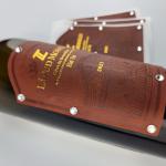 Textured Feel PU Leather Logo Tags Customized Wine Label Sticker Leather