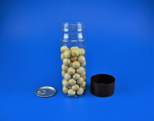 Quality Black Cover Clear Pet Jars , High Durability Transparent Plastic Big Jar wholesale
