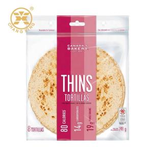 Quality OEM Logo 0.5kg 250g Plastic Packaging For Breads Tortilla Wraps Custom Heat Seal Packaging wholesale