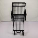 100L Customized Metal Shopping Trolley Flat Basket American Black Shopping