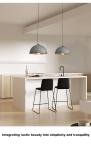 Nordic Simple Wabi-Sabi Style Led Droplights Living Room Bedroom Dome Pendant