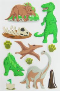 Quality MINI Animal Lovely Puffy Dinosaur Stickers , Promo Custom Foam Stickers wholesale