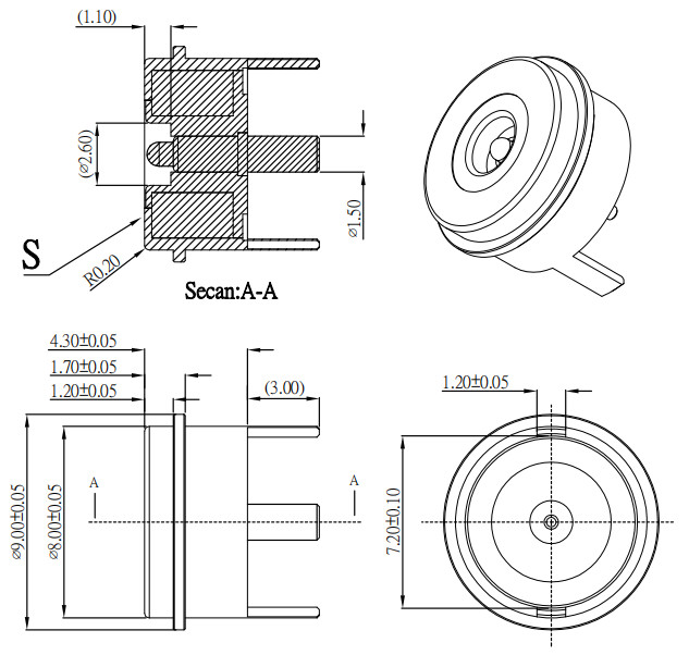 12V Round Magnetic Connector Female Male Magnetic DC Power Connector