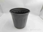 Series 8 Black plastic plant pot BN210