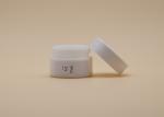 15g Cosmetic Cream Containers , White Ceramic Glass Face Cream Jars PETG Screw