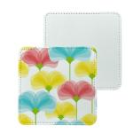 Personalized Blank Sublimation PU Leather Coasters For Sublimation Photos