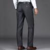 Buy cheap Men's Mid Waist Khaki Pleated Formal Trousers in 100% Linen and British Office from wholesalers