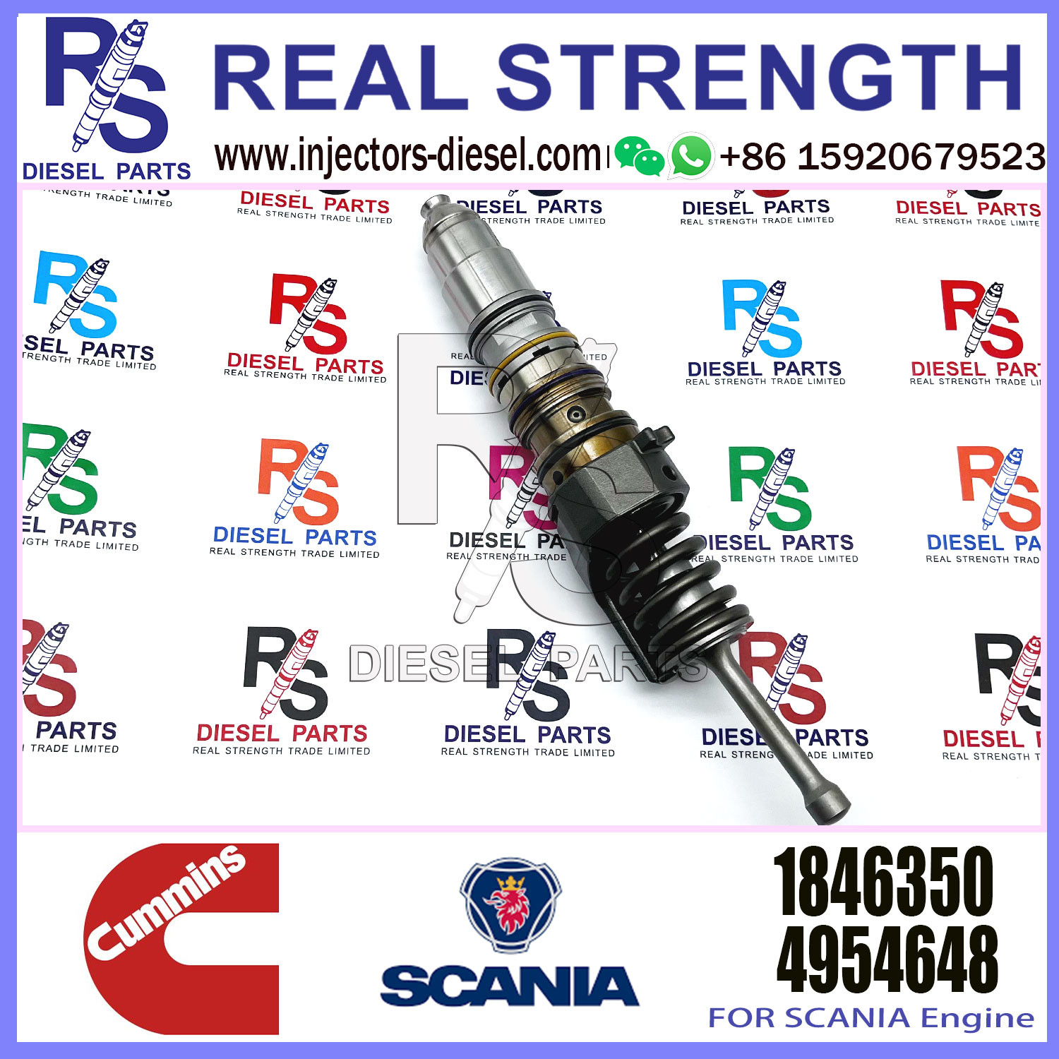 Common rail injector fuel injecto 1846351 570016 1499714 4088723 1846350 4954648 579261 for QSKX15 Excavator