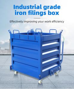 Quality Industrial Grade Blue Bottom Drop Dumpster Iron Fillings Box wholesale