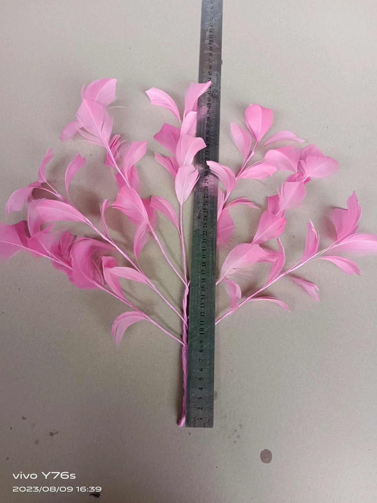 Shipping FEDEX Stripped Goose Feather Flower Mount with Wire Accessory