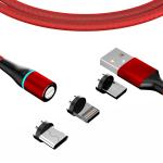 OEM USB Magnetic Data Cable Cotton Braided High Speed Data Transmission