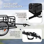 Foldable Bike Cargo Trailer with Bike Hitch, Bicycle Wagon Trailer with 16"