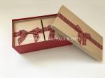 Fancy Empty Xmas Gift Boxes With Ribbon Bow Tied , Candy Christmas Gift Wrap