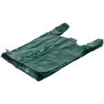 Green Color Grocery Shopping Bags , Plastic Tee Shirt Bags Environmental