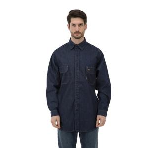 Quality NFPA2112 Fire Retardant Cotton Denim Shirt Men'S FR Button Down Snap Shirt wholesale