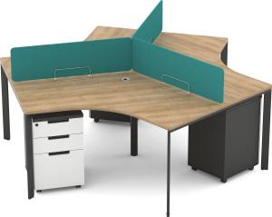 Quality Modern Three Seats Office Conference Table Dividers Wooden wholesale
