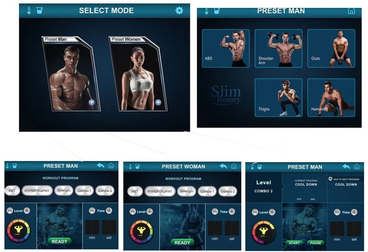 Portable 13 Tesla RF EMS Slimming Machine With 10 Inch Touch Screen