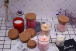OEM Cork Top Glass Jars Cork Lids For Candle Jars Antiwear Heat Resistant