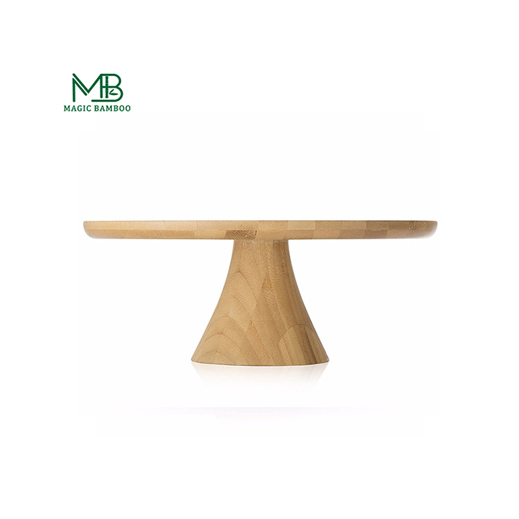 Turntable Spinning Bamboo Cake Stand Decorating For Parties Weddings And Restaurants