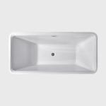 ODM Curved Hot Pedestal Bathtub House 1650 Freestanding Bath For Relaxing