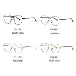 Transparent Lens Acetate Metal Glasses Large Frame Eyeglasses 5 Color