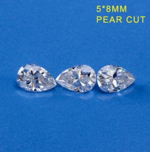 Quality Genuine 0.9 Ct VVS1 DEF White Pear Cut Moissanite Loose diamonds 5x 8mm wholesale