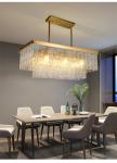 Rectangle Kitchen Chandeliers Frosted Glass Lamp Living Room Bar european