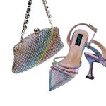 PU Bridal Shoes and Matching Bag Set for Nigerian Party Ladies Fashion Italian