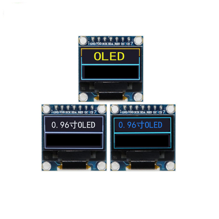 0.96 Inch PMOLED Module, With PCBA, 128x64 Resolution, I2C SPI Interface, Driving IC SSD1306
