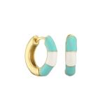 Micro Dripping Oil Earring OEM Diy Zircon Stone Gold Earrings