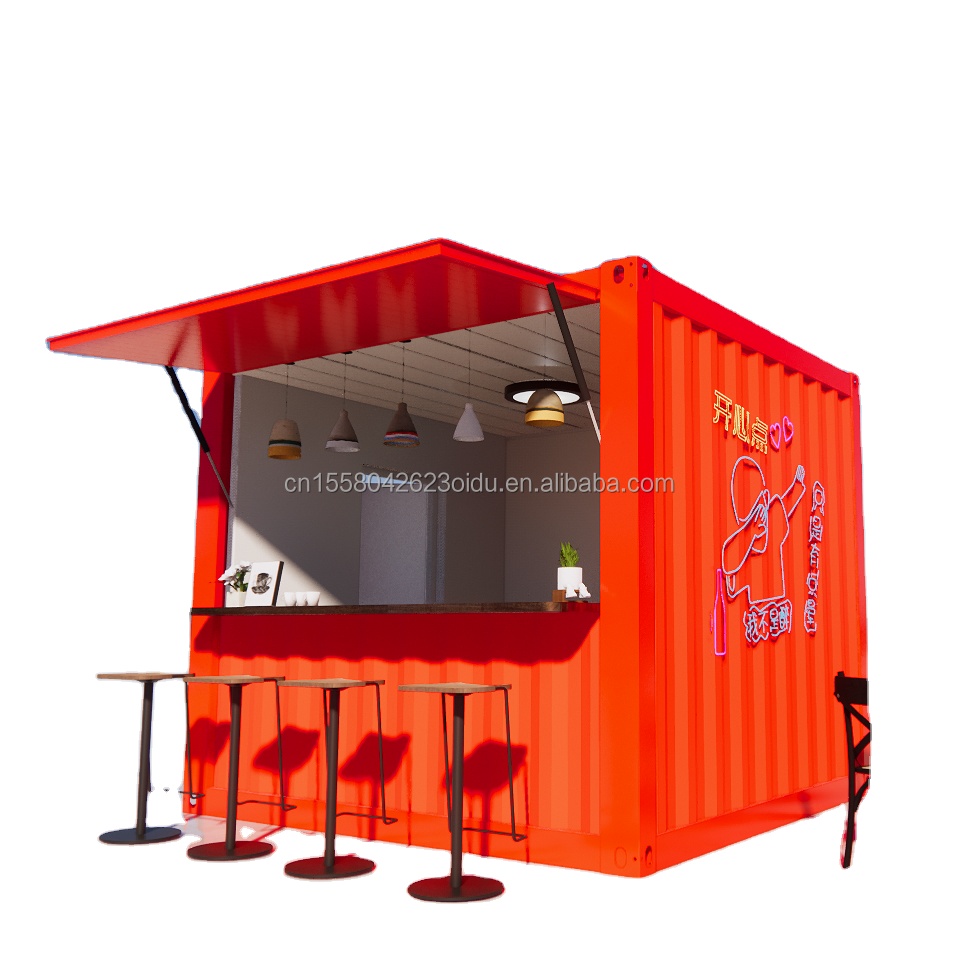 Supermarket Made of Galvanized Steel Square Tubes Main Structure for 20ft or 40ft Mobile Prefabricated Foldable House