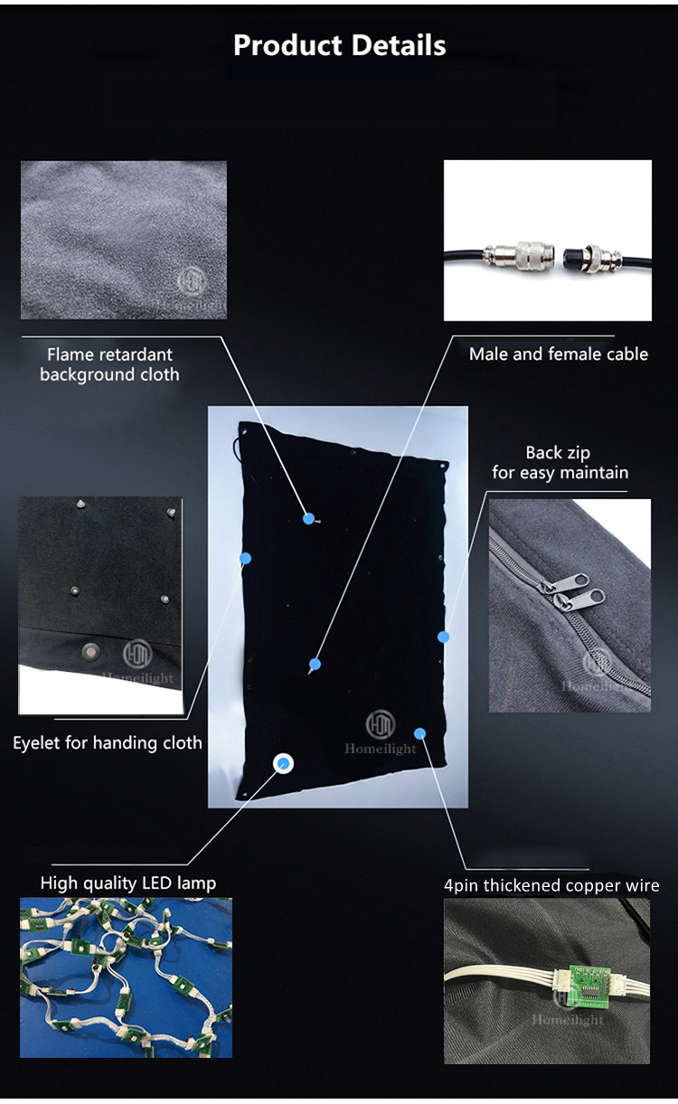 LED wedding curtain led star curtain dmx512 RGB3in1 rgbw led star curtain