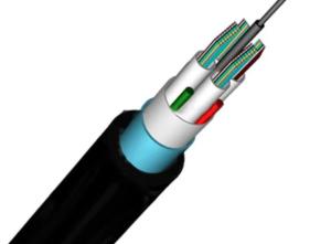 Quality Aluminium Armored Outdoor Fiber Optic Cable 48cores Direct Burial GYDTA 4km wholesale