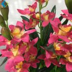 Fabric Floral Artificial Orchid In Pot For Indoor Home Decoration 1m Height